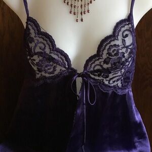 Vintage Fashion Bug Satin Lace Babydoll Chemise Nighty Y2K